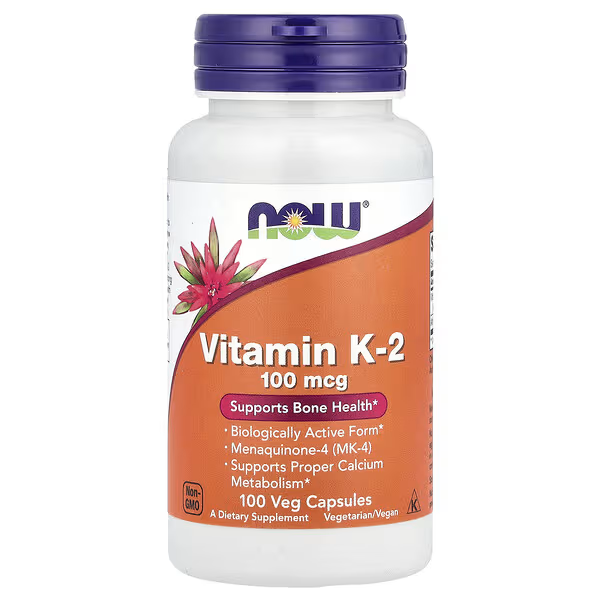 NOW Foods Vitamin K-2 100 mcg, 100 Capsules
