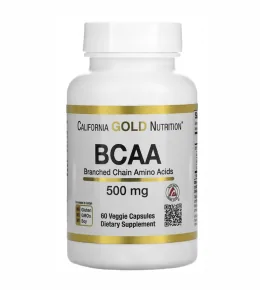 California Gold Nutrition, BCAA AjiPure, 500 mg, 60 капсул