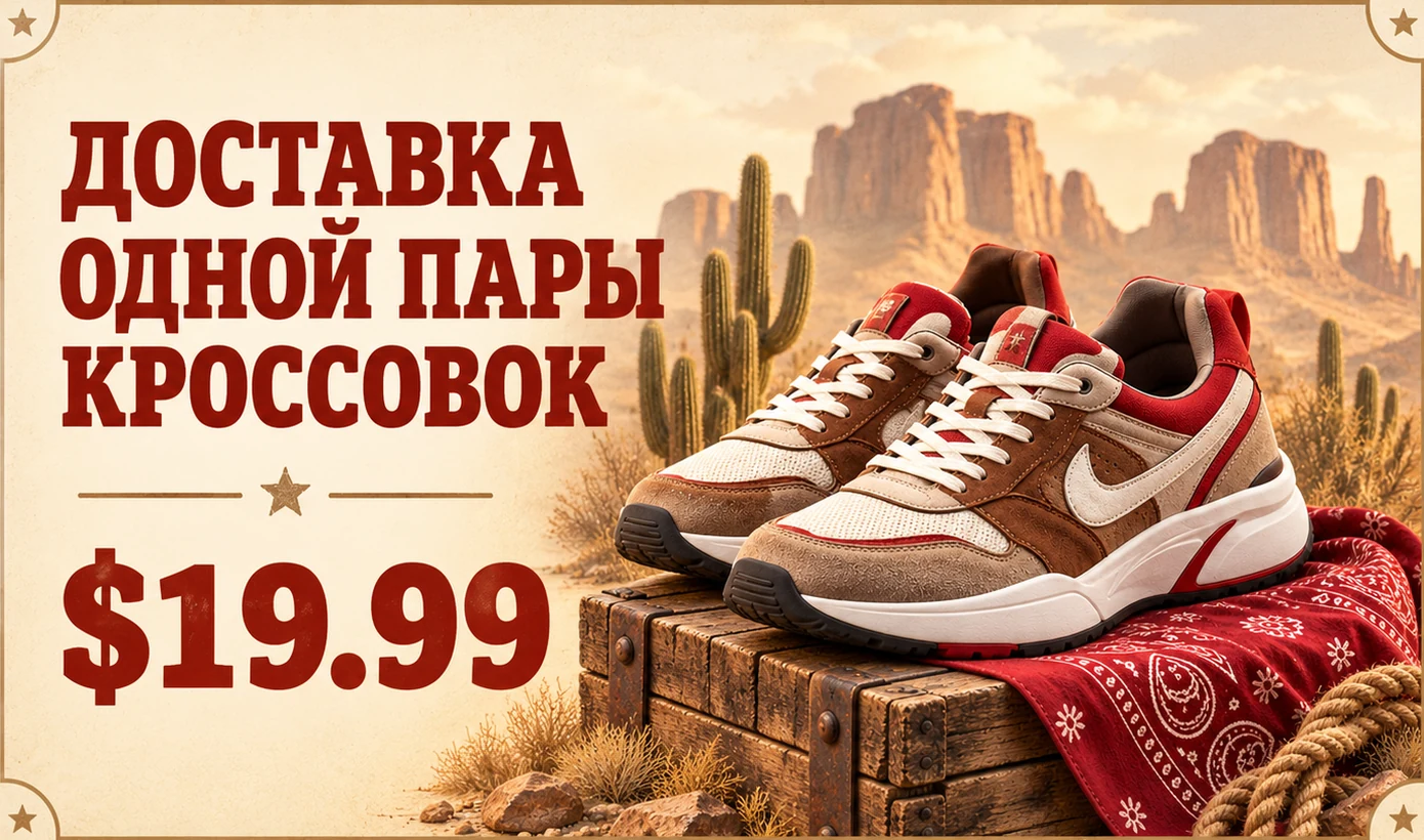 Доставка одной пары кроссовок - $19.99