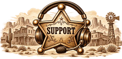 Звезда шерифа SUPPORT с гарнитурой