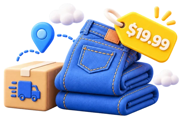 Jeans shipping $19.99