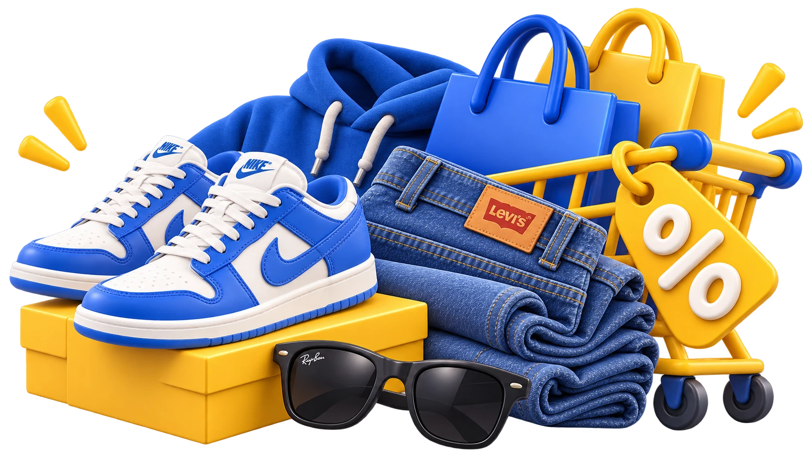 Sneakers, jeans and accessories with Black Friday discounts