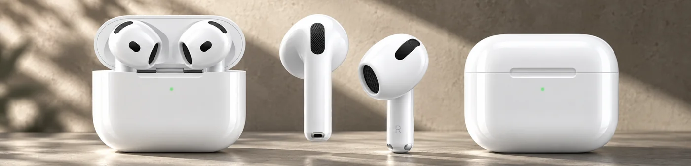 AirPods 5: наушники и два зарядных кейса