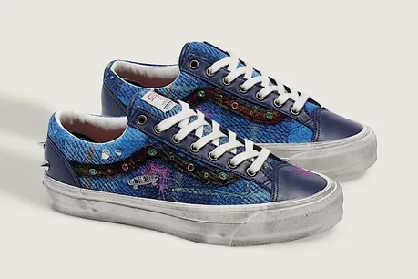 Harris Tweed x Vans Premium Old Skool 36 “Tweed Navy Blue”