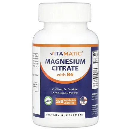 Vitamatic цитрат магния с B6 180 капсул